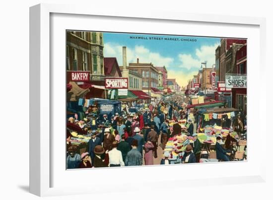 Maxwell Street Market, Chicago, Illinois-null-Framed Art Print