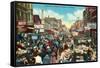 Maxwell Street Market, Chicago, Illinois-null-Framed Stretched Canvas