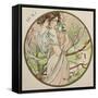 May, 1899 (Detail)-Alphonse Mucha-Framed Stretched Canvas