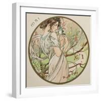 May, 1899 (Detail)-Alphonse Mucha-Framed Giclee Print