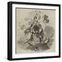 May, an Allegorical Design by W Harvey-null-Framed Giclee Print