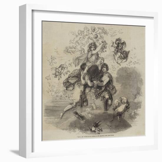 May, an Allegorical Design by W Harvey-null-Framed Giclee Print