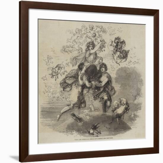 May, an Allegorical Design by W Harvey-null-Framed Giclee Print