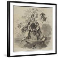 May, an Allegorical Design by W Harvey-null-Framed Giclee Print