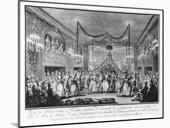 May Ball at Versailles During the Carnival of 1763-Francois Nicolas Martinet-Mounted Giclee Print
