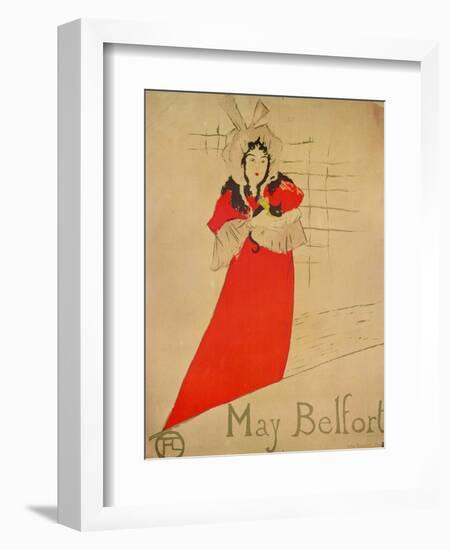 May Belfort, 1895-Henri de Toulouse-Lautrec-Framed Giclee Print