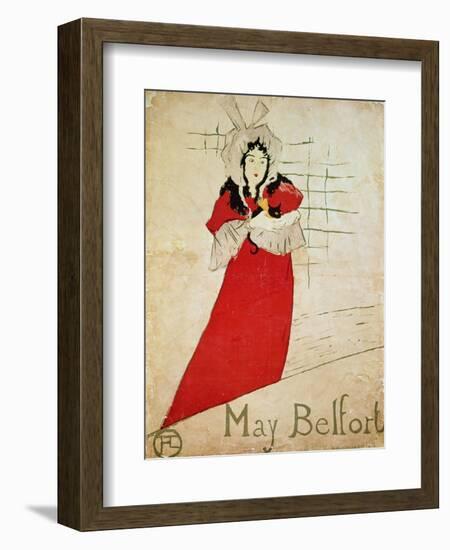 May Belfort, France, 1895-Henri de Toulouse-Lautrec-Framed Giclee Print