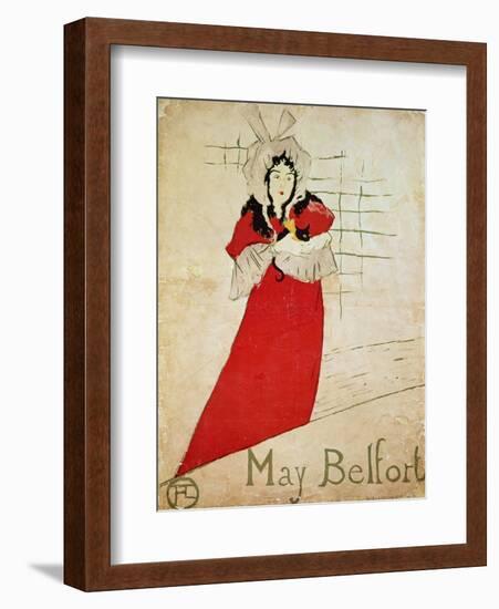 May Belfort, France, 1895-Henri de Toulouse-Lautrec-Framed Giclee Print