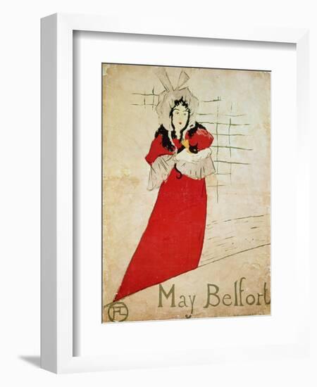 May Belfort, France, 1895-Henri de Toulouse-Lautrec-Framed Giclee Print