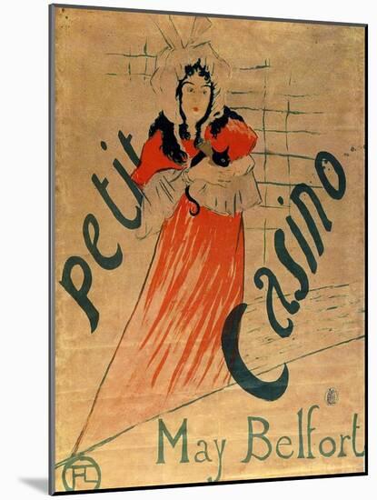 May Belfort, Petit Casino, 1895-Henri de Toulouse-Lautrec-Mounted Giclee Print
