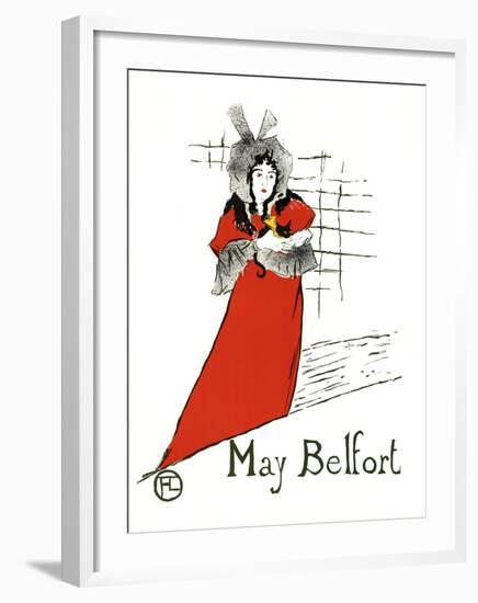 May Belfort-Henri de Toulouse-Lautrec-Framed Art Print