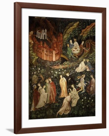 May, Fresco from Cycle of Months C.1400 Buonconsiglio Castle-Venceslao-Framed Giclee Print