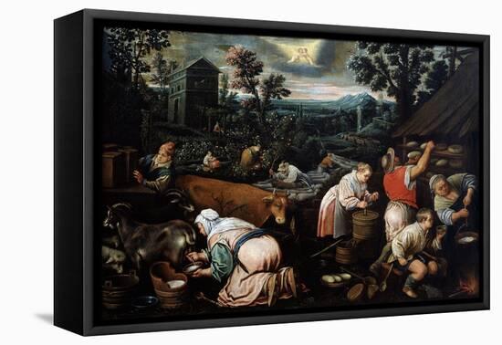 May (From the Series 'The Seasons), Late 16th or Early 17th Century-Leandro Bassano-Framed Stretched Canvas