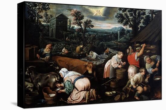 May (From the Series 'The Seasons), Late 16th or Early 17th Century-Leandro Bassano-Stretched Canvas