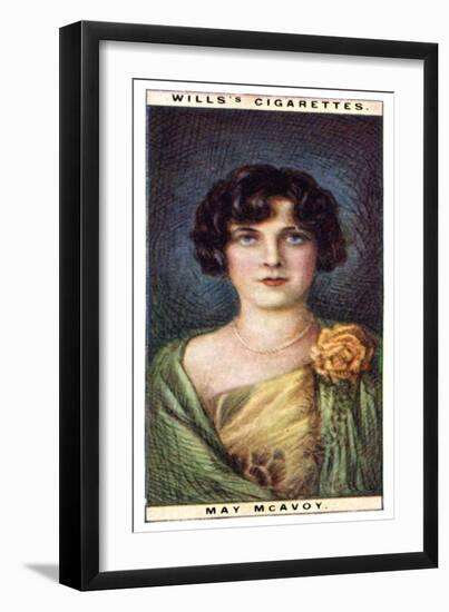 May Mcavoy (1899-198), American Actress, 1928-WD & HO Wills-Framed Giclee Print