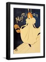 May Milton on Stage-Henri de Toulouse-Lautrec-Framed Art Print