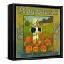 May Orange Label - Redlands, CA-Lantern Press-Framed Stretched Canvas