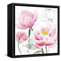 May Peonies I-Grace Popp-Framed Stretched Canvas