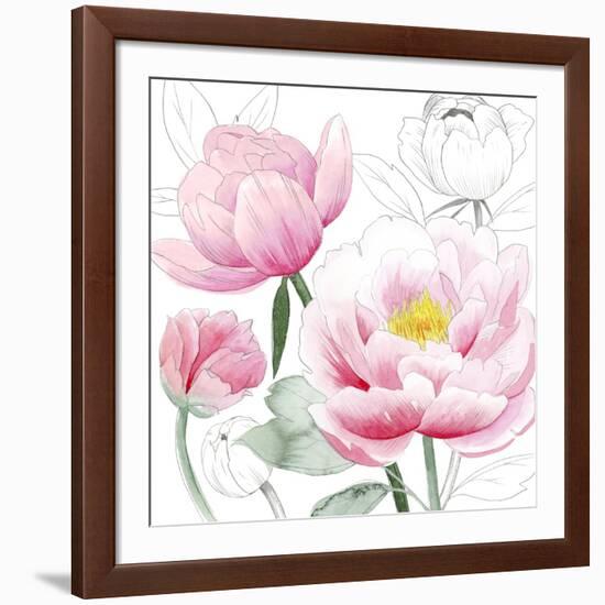 May Peonies I-Grace Popp-Framed Art Print