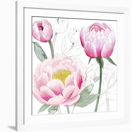 May Peonies II-Grace Popp-Framed Art Print