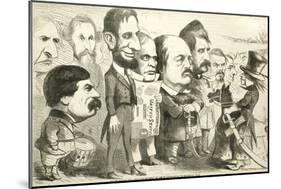 May the Best Man Win! Uncle Sam Reviewing the Army of Candidates, 1864-Thomas Nast-Mounted Giclee Print