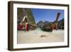 Maya Bay with Long-Tail Boats, Phi Phi Lay Island, Krabi Province, Thailand, Southeast Asia, Asia-Stuart Black-Framed Photographic Print