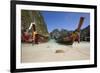 Maya Bay with Long-Tail Boats, Phi Phi Lay Island, Krabi Province, Thailand, Southeast Asia, Asia-Stuart Black-Framed Photographic Print