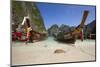 Maya Bay with Long-Tail Boats, Phi Phi Lay Island, Krabi Province, Thailand, Southeast Asia, Asia-Stuart Black-Mounted Photographic Print