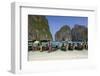 Maya Bay with Long-Tail Boats, Phi Phi Lay, Krabi Province, Thailand, Southeast Asia, Asia-Stuart Black-Framed Photographic Print