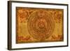 Maya Calendar On Ancient Parchment-frenta-Framed Art Print