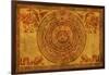 Maya Calendar On Ancient Parchment-frenta-Framed Art Print