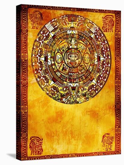 Maya Calendar On Ancient Wall-frenta-Stretched Canvas