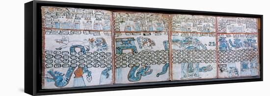 Maya Codices. the Madrid Codex (Codex Tro-Cortesianus) . Postclassic Period. Museo De Ame?Rica in…-null-Framed Stretched Canvas