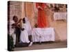 Maya Girls Receive First Communion, Telchaquillo, Mexico-Kenneth Garrett-Stretched Canvas