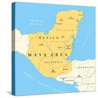 Maya High Culture Area Map-Peter Hermes Furian-Stretched Canvas