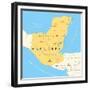 Maya High Culture Area Map-Peter Hermes Furian-Framed Premium Giclee Print