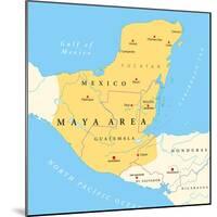 Maya High Culture Area Map-Peter Hermes Furian-Mounted Art Print