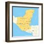 Maya High Culture Area Map-Peter Hermes Furian-Framed Art Print