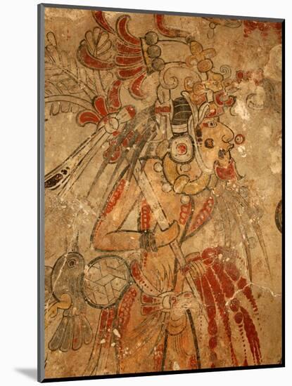 Maya Mural, San Bartolo, Guatemala-Kenneth Garrett-Mounted Photographic Print