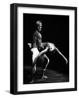 Maya Plisetskaya and Alexander Godunov in the Ballet the Death of the Rose by Gustav Mahler, 1974-null-Framed Photographic Print