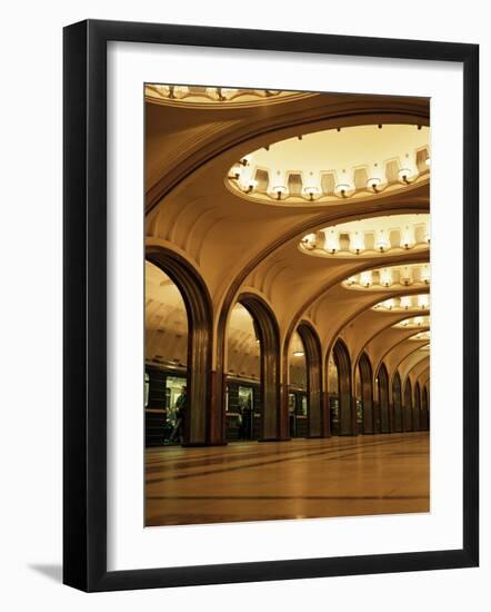 Mayakovskaya Metro Station, Moscow, Russia-Christopher Rennie-Framed Photographic Print