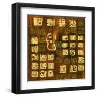 Mayan Abstract Textured Background-Dianka-Framed Art Print