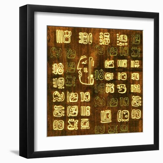 Mayan Abstract Textured Background-Dianka-Framed Art Print