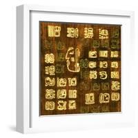 Mayan Abstract Textured Background-Dianka-Framed Art Print