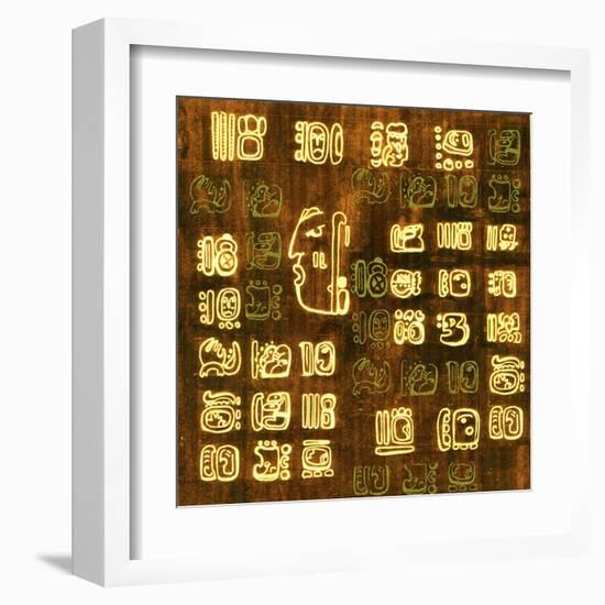 Mayan Abstract Textured Background-Dianka-Framed Art Print