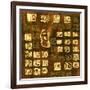 Mayan Abstract Textured Background-Dianka-Framed Art Print