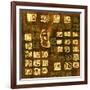 Mayan Abstract Textured Background-Dianka-Framed Art Print