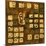 Mayan Abstract Textured Background-Dianka-Mounted Art Print