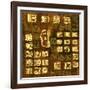 Mayan Abstract Textured Background-Dianka-Framed Art Print