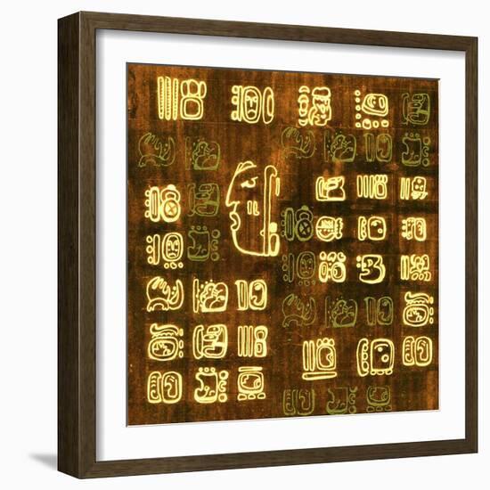 Mayan Abstract Textured Background-Dianka-Framed Art Print